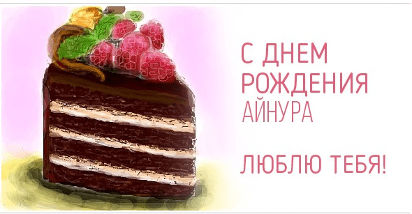 Картинки с днем рождения Айнуры