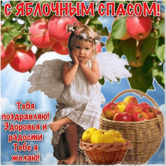 Поздравления с Яблочным Спасом в картинках